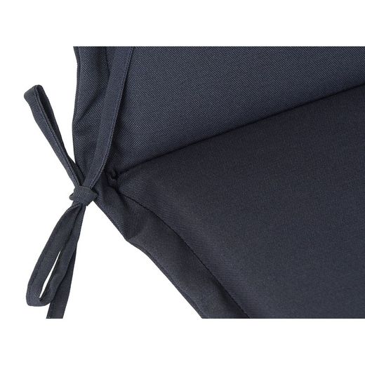 Cushion with backrest for fabric chair in navy blue, 42 x 115 x 5 cm | Sea Side