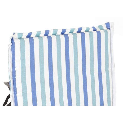 Cushion with backrest for fabric chair in light blue and navy blue, 42 x 115 x 5 cm | Sea Side
