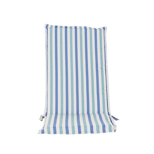 Cushion with backrest for fabric chair in light blue and navy blue, 42 x 115 x 5 cm | Sea Side