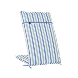 Cushion with backrest for fabric chair in light blue and navy blue, 42 x 115 x 5 cm | Sea Side
