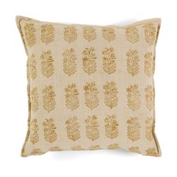Coussin en coton beige, 45 x 45 x 10 cm | Lis