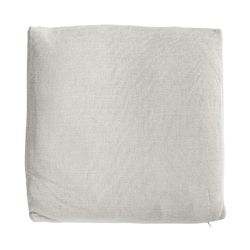 White Bemus Cotton Cushion, 45x10x45cm
