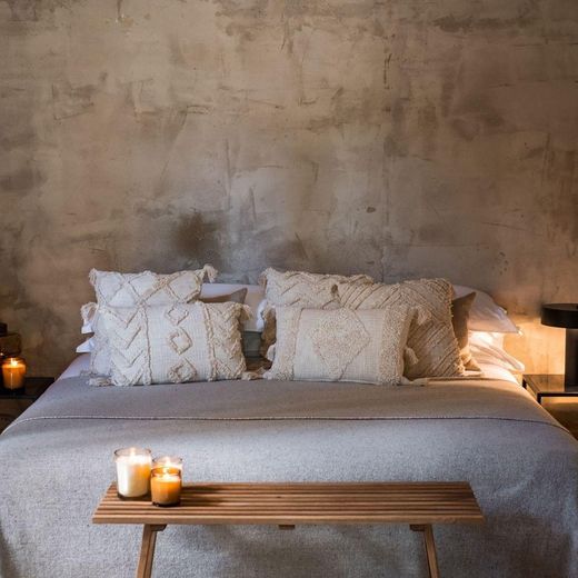 Pack of ivory white cotton cushions | Guajira, 2 pieces