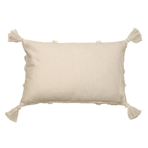 White cotton cushion, 55 x 35 x 10 cm | Nayla