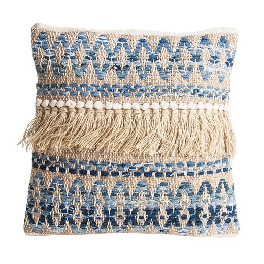 Cotton Cushion Brenda Blue, 44x10x44cm