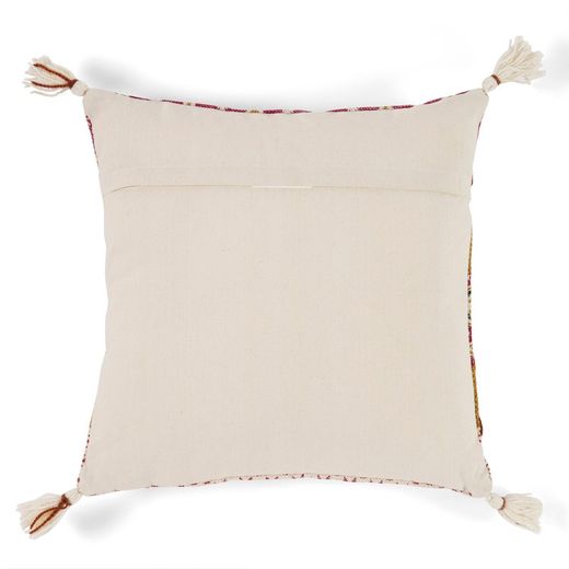 Coussin en coton multicolore, 45 x 45 x 10 cm | Cassie