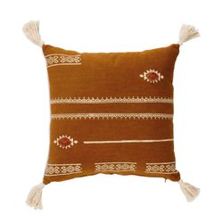 Terracotta katoenen kussen, 45 x 45 x 10 cm | Aisha
