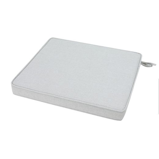 Outdoor seat cushion in olefin fabric in light grey, 45 x 36 x 5 cm | Mooma Comfort