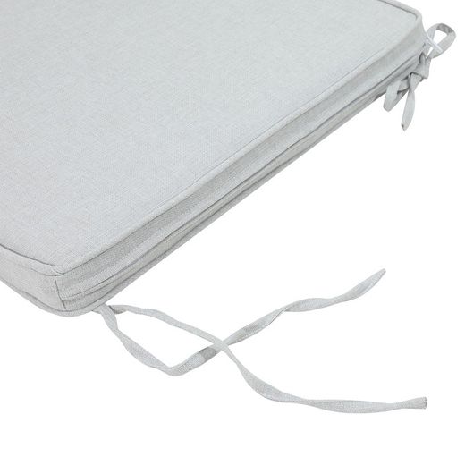 Outdoor seat cushion in olefin fabric in light grey, 45 x 36 x 5 cm | Mooma Comfort