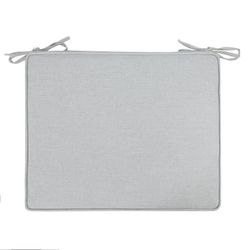 Outdoor seat cushion in olefin fabric in light grey, 45 x 36 x 5 cm | Mooma Comfort