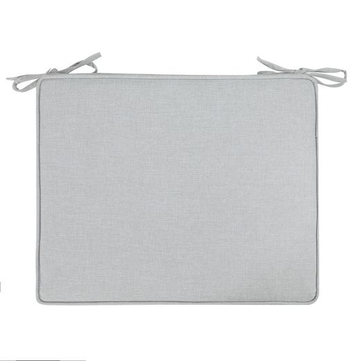 Outdoor seat cushion in olefin fabric in light grey, 45 x 36 x 5 cm | Mooma Comfort