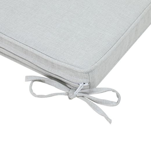 Outdoor seat cushion in olefin fabric in light grey, 45 x 36 x 5 cm | Mooma Comfort