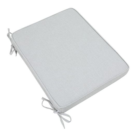 Outdoor seat cushion in olefin fabric in light grey, 45 x 36 x 5 cm | Mooma Comfort