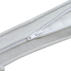 Outdoor seat cushion in olefin fabric in light grey, 45 x 36 x 5 cm | Mooma Comfort