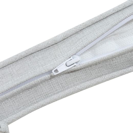 Outdoor seat cushion in olefin fabric in light grey, 45 x 36 x 5 cm | Mooma Comfort