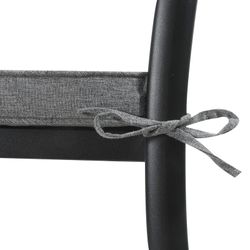 Coussin de siège d'extérieur en tissu oléfine gris foncé, 36 x 36 x 5 cm | Mooma Confort