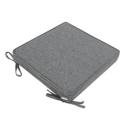 Coussin de siège d'extérieur en tissu oléfine gris foncé, 36 x 36 x 5 cm | Mooma Confort