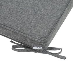 Coussin de siège d'extérieur en tissu oléfine gris foncé, 36 x 36 x 5 cm | Mooma Confort
