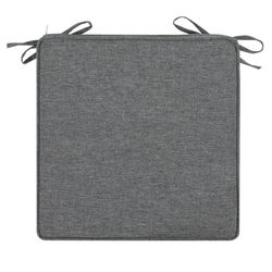 Coussin de siège d'extérieur en tissu oléfine gris foncé, 36 x 36 x 5 cm | Mooma Confort
