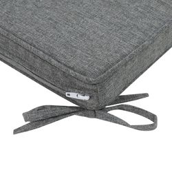 Outdoor seat cushion in olefin fabric in dark grey, 45 x 36 x 5 cm | Mooma Comfort