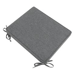 Outdoor seat cushion in olefin fabric in dark grey, 45 x 36 x 5 cm | Mooma Comfort