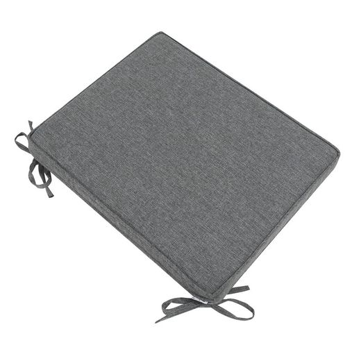 Outdoor seat cushion in olefin fabric in dark grey, 45 x 36 x 5 cm | Mooma Comfort