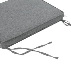 Outdoor seat cushion in olefin fabric in dark grey, 45 x 36 x 5 cm | Mooma Comfort