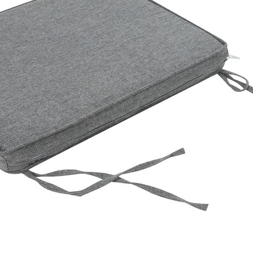 Outdoor seat cushion in olefin fabric in dark grey, 45 x 36 x 5 cm | Mooma Comfort
