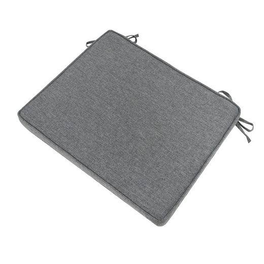 Outdoor seat cushion in olefin fabric in dark grey, 45 x 36 x 5 cm | Mooma Comfort