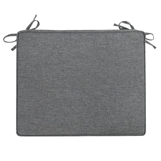 Outdoor seat cushion in olefin fabric in dark grey, 45 x 36 x 5 cm | Mooma Comfort