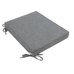Outdoor seat cushion in olefin fabric in dark grey, 45 x 36 x 5 cm | Mooma Comfort