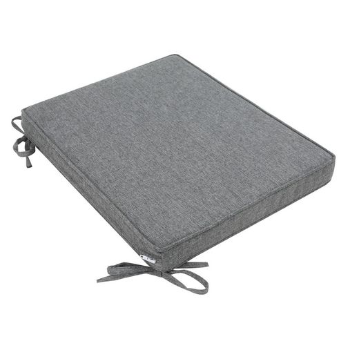 Outdoor seat cushion in olefin fabric in dark grey, 45 x 36 x 5 cm | Mooma Comfort