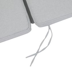 Coussin d'assise et de dossier d'extérieur en tissu oléfinique gris clair, 50 x 50 - 65 x 5 cm | Mooma Confort