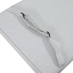 Coussin d'assise et de dossier d'extérieur en tissu oléfinique gris clair, 50 x 50 - 65 x 5 cm | Mooma Confort