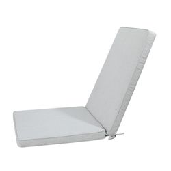 Coussin d'assise et de dossier d'extérieur en tissu oléfinique gris clair, 50 x 50 - 65 x 5 cm | Mooma Confort