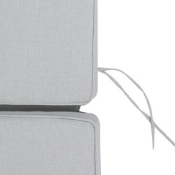 Coussin d'assise et de dossier d'extérieur en tissu oléfinique gris clair, 50 x 50 - 65 x 5 cm | Mooma Confort