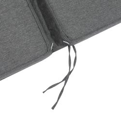 Coussin d'assise et de dossier d'extérieur en tissu oléfine gris foncé, 45 x 36 - 55 x 5 cm | Mooma Confort