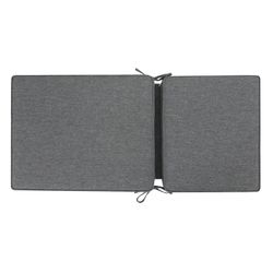Coussin d'assise et de dossier d'extérieur en tissu oléfine gris foncé, 45 x 36 - 55 x 5 cm | Mooma Confort