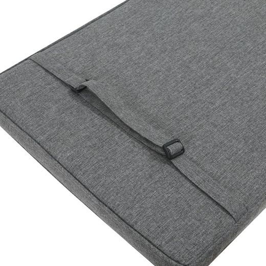 Outdoor seat and back cushion in olefin fabric in dark grey, 50 x 50 - 65 x 5 cm | Mooma Comfort