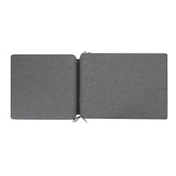Outdoor seat and back cushion in olefin fabric in dark grey, 50 x 50 - 65 x 5 cm | Mooma Comfort
