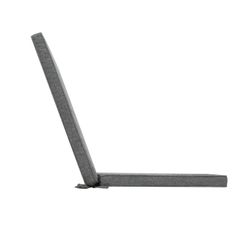 Outdoor seat and back cushion in olefin fabric in dark grey, 50 x 50 - 65 x 5 cm | Mooma Comfort