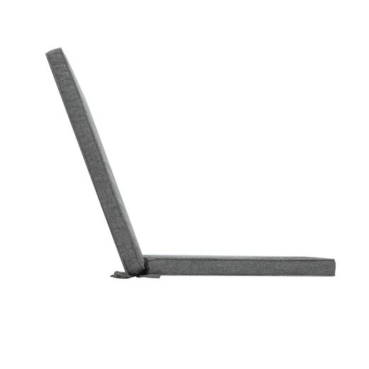 Outdoor seat and back cushion in olefin fabric in dark grey, 50 x 50 - 65 x 5 cm | Mooma Comfort