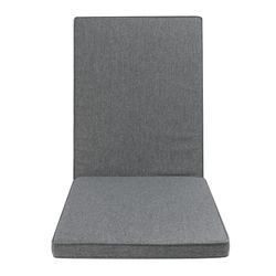 Outdoor seat and back cushion in olefin fabric in dark grey, 50 x 50 - 65 x 5 cm | Mooma Comfort