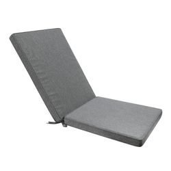 Outdoor seat and back cushion in olefin fabric in dark grey, 50 x 50 - 65 x 5 cm | Mooma Comfort