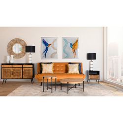 Almofada de chenille creme/amarelo, 42 x 10 x 40 cm | Kilea