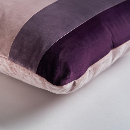 Coussin chenille multicolore, 44 x 10 x 44 cm | Soleil