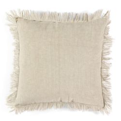 Coussin en lin gris clair, 45 x 45 x 10 cm | Mahé