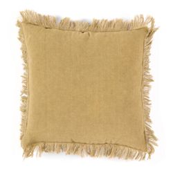 Coussin en lin marron, 45 x 45 x 10 cm | Mahé