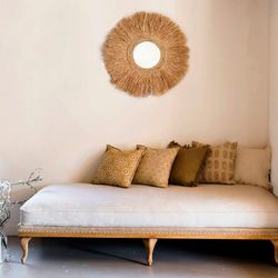 Coussin en lin marron, 45 x 45 x 10 cm | Mahé