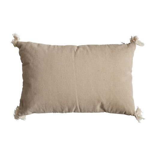 Beige polyester cushion, 42 x 10 x 26 cm | ticker